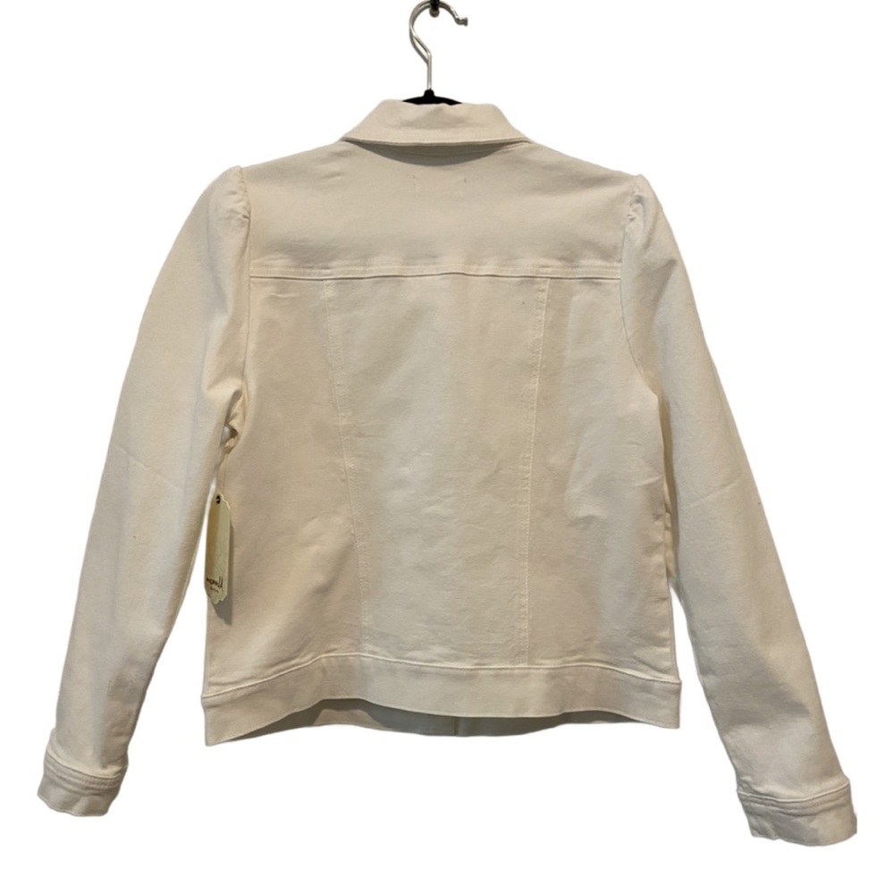 One World Denim Button Front Jacket White Size M New - Picture 3 of 14